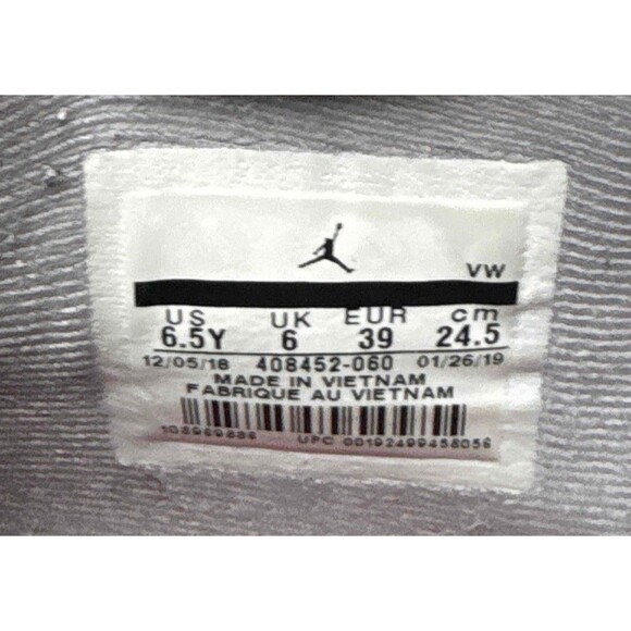 Nike Air Jordan 4 Retro Bred 2019 Size 6.5 Youth (Size 8 Women's) - Picture 6 of 8